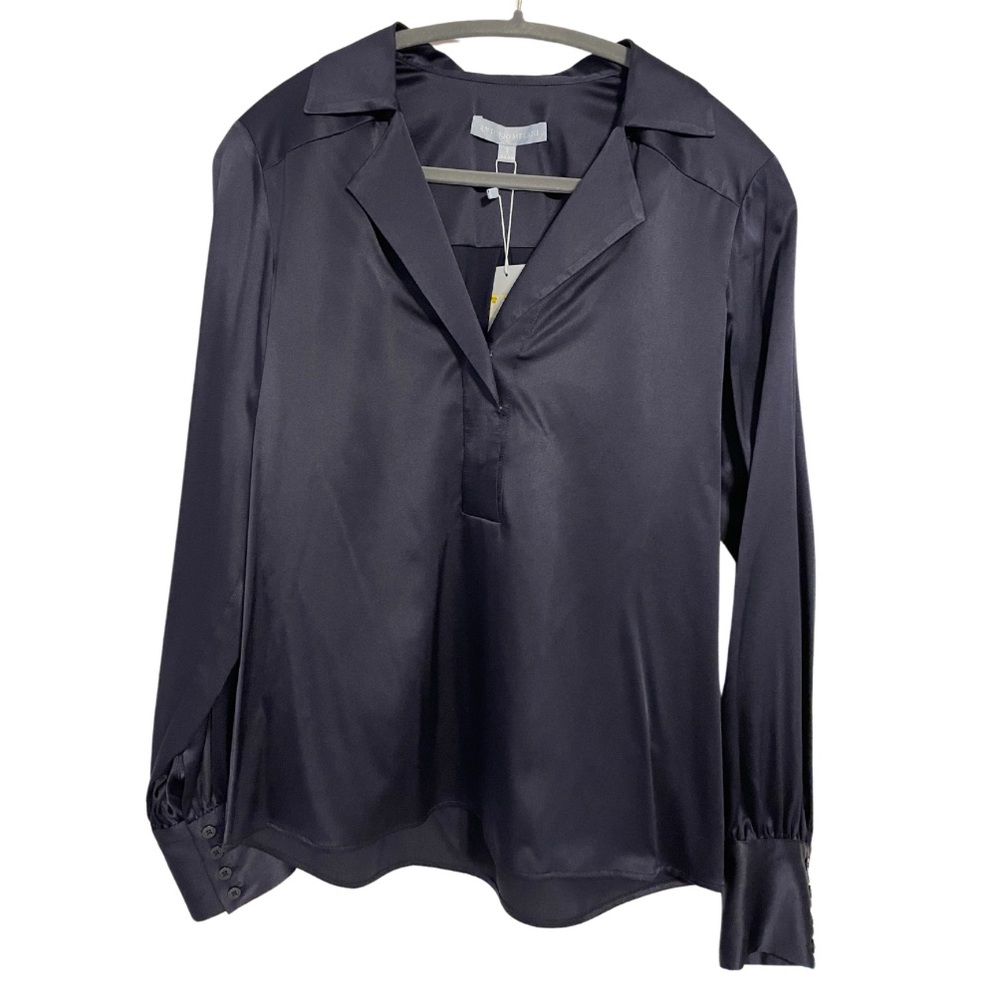 Antonio Melani Navy Silk Blouse - NWT